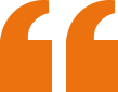 Orange quotation mark on black background.